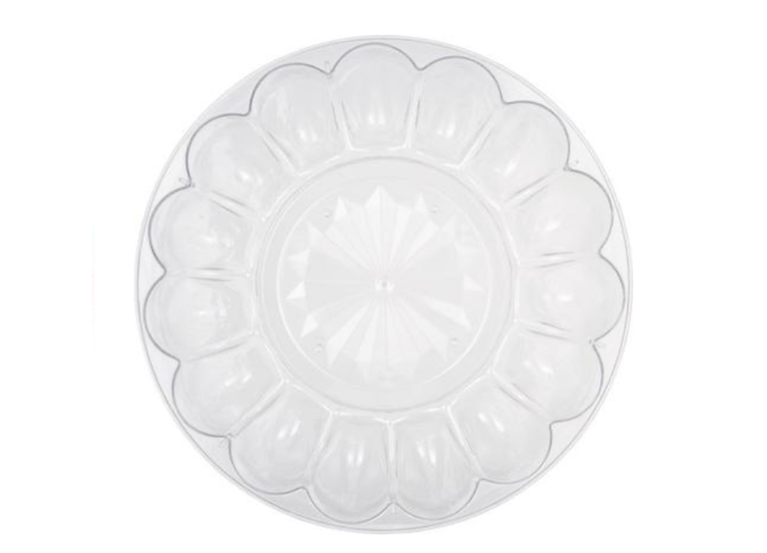 Clear Disposable Plastic Egg Tray with Lid, 1ct