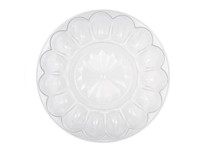 Clear Disposable Plastic Egg Tray with Lid, 1ct