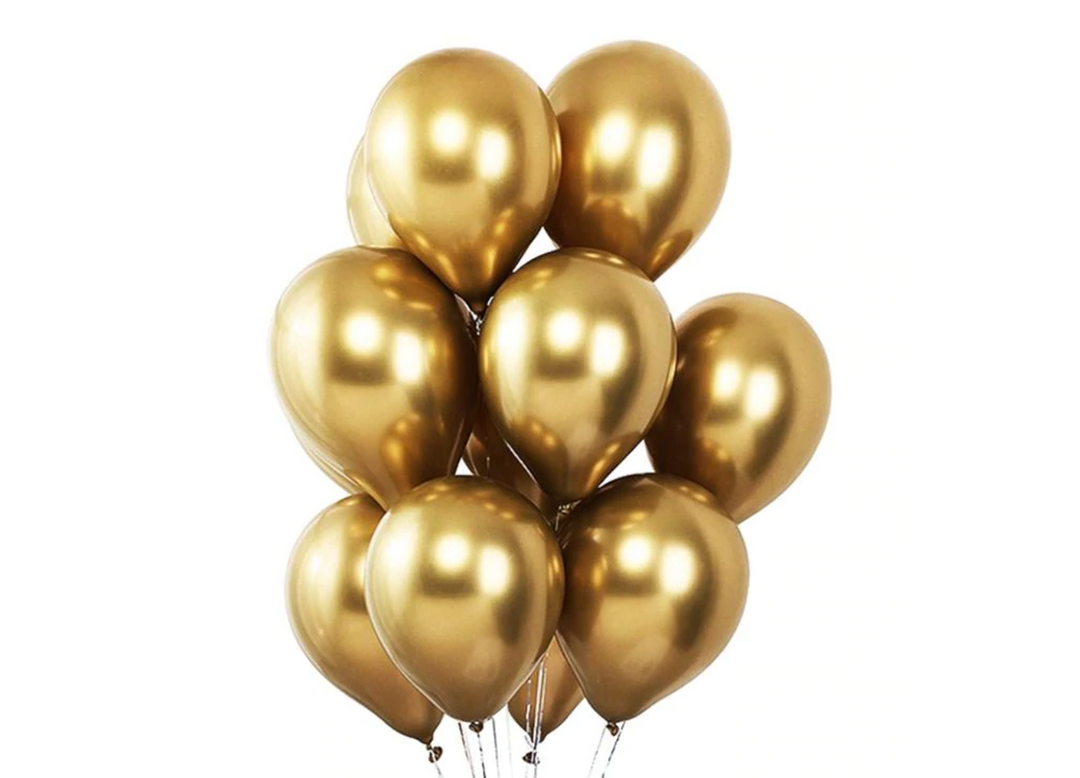 gold metallic latex balloons near me