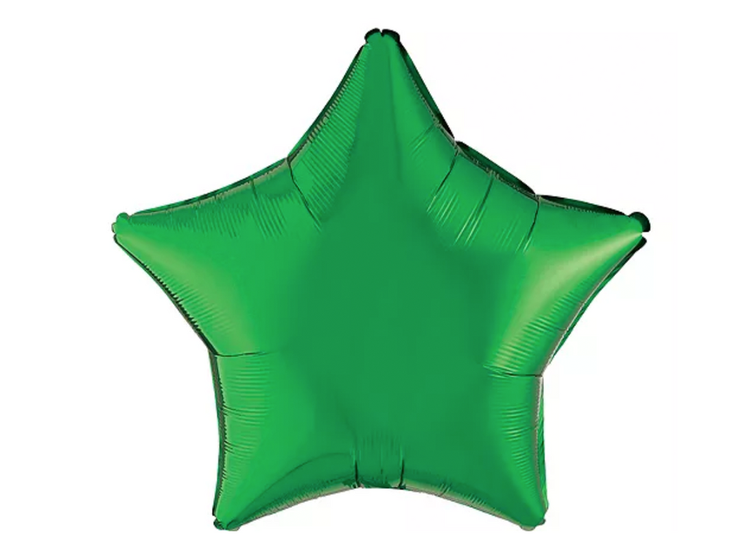 Green star balloon