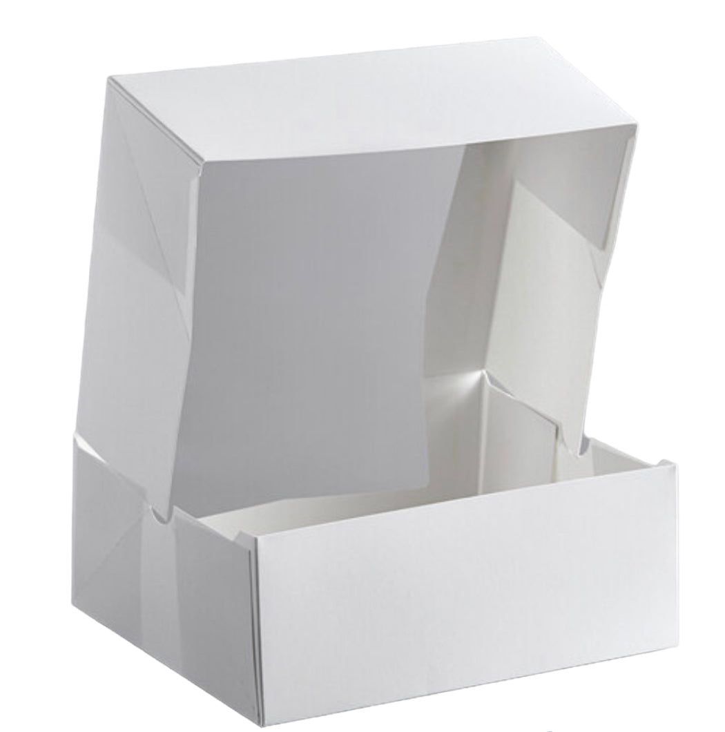 9” x 7” x 3 1/2 White Bakery Cake Box Small