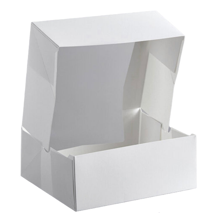 9” x 7” x 3 1/2 White Bakery Cake Box Small