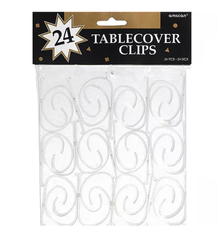 Clear Table Cover Clips 24ct