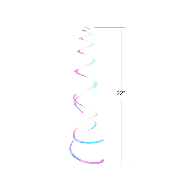 Iridescent Hanging Swirl Decorations 12 ct