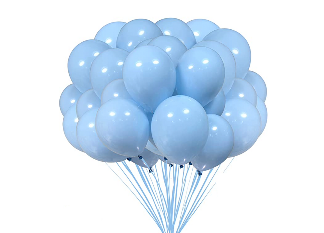 Pastel Blue latex balloons near me 
